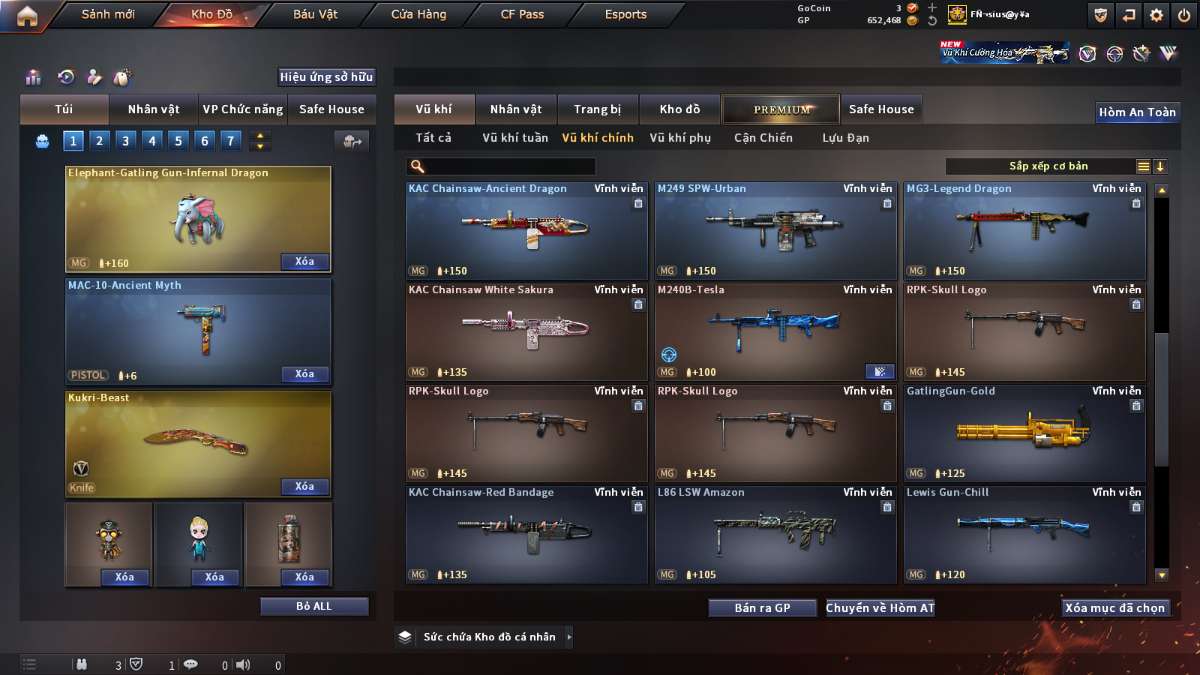 shop acc cf uy tin gia re